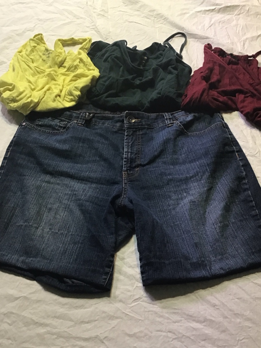 Women's Dark Blue Denim Shorts